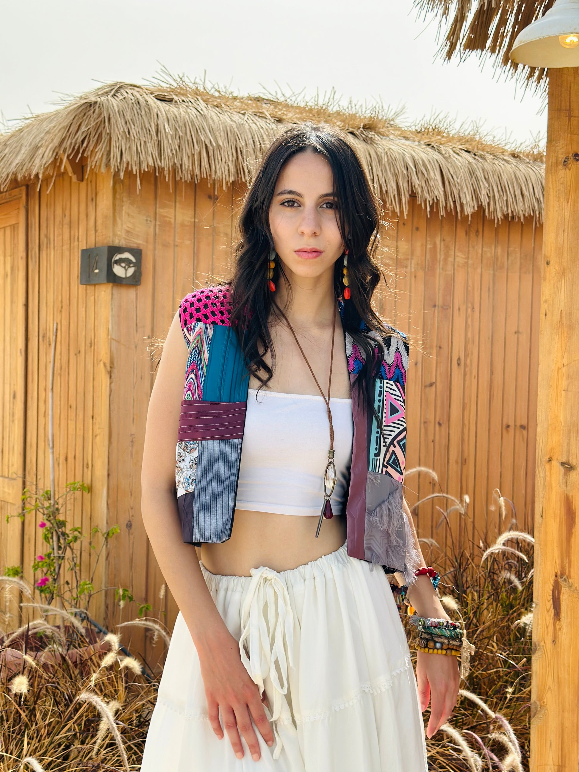 Boho bloom vest