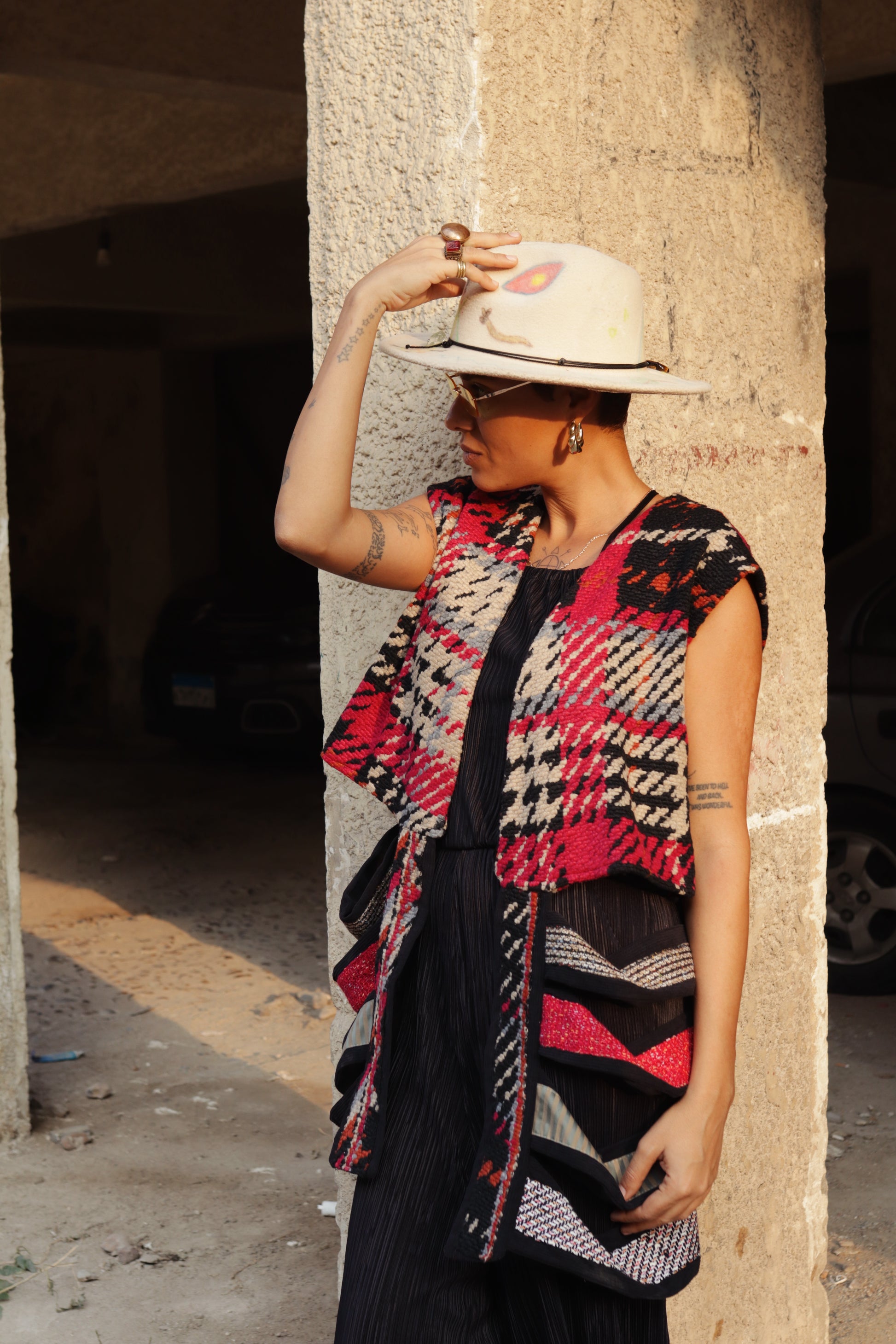 Nomad vest in fuchsia shades