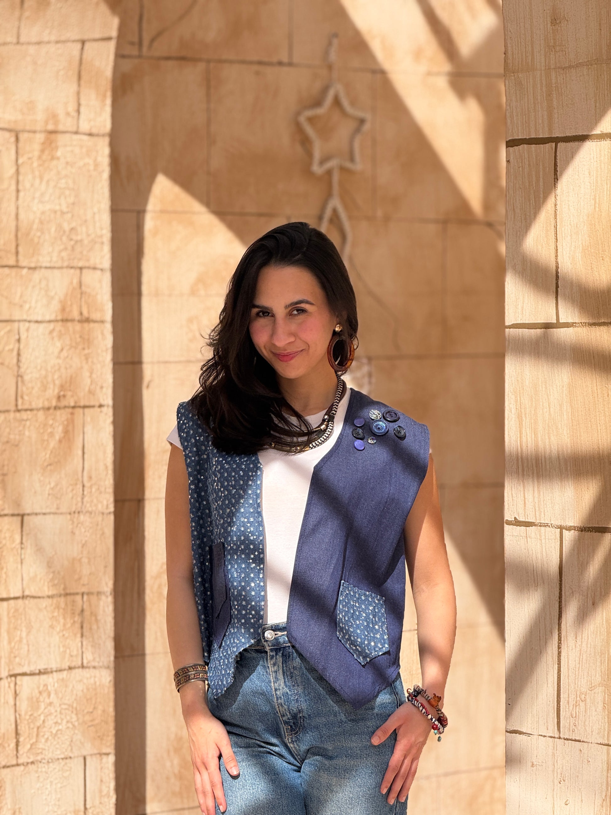 Indigo soul vest in blue
