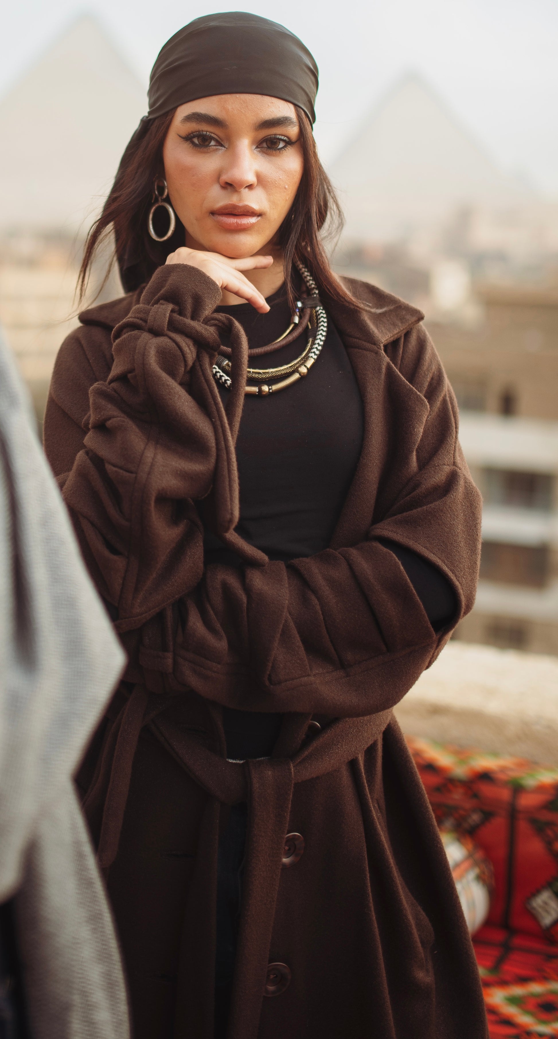 Esmeralda coat in coffee