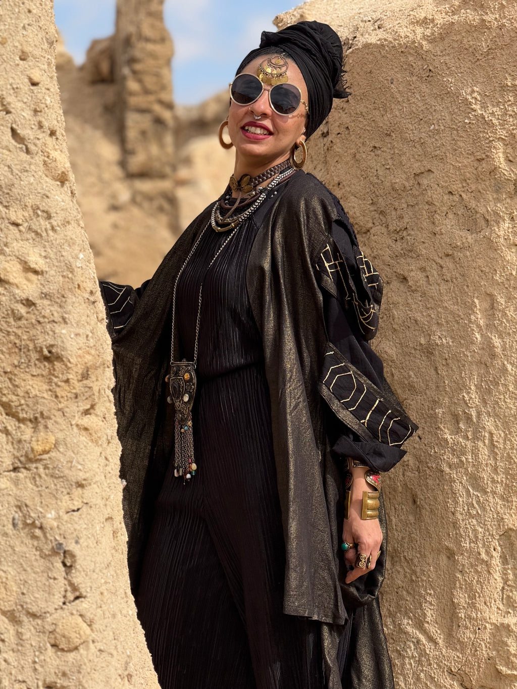 Odessa fringes vest in copper