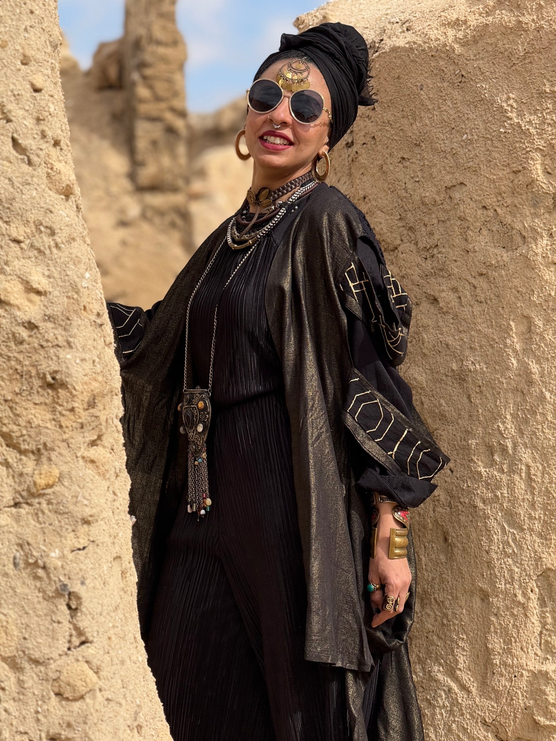 Odessa fringes vest in copper