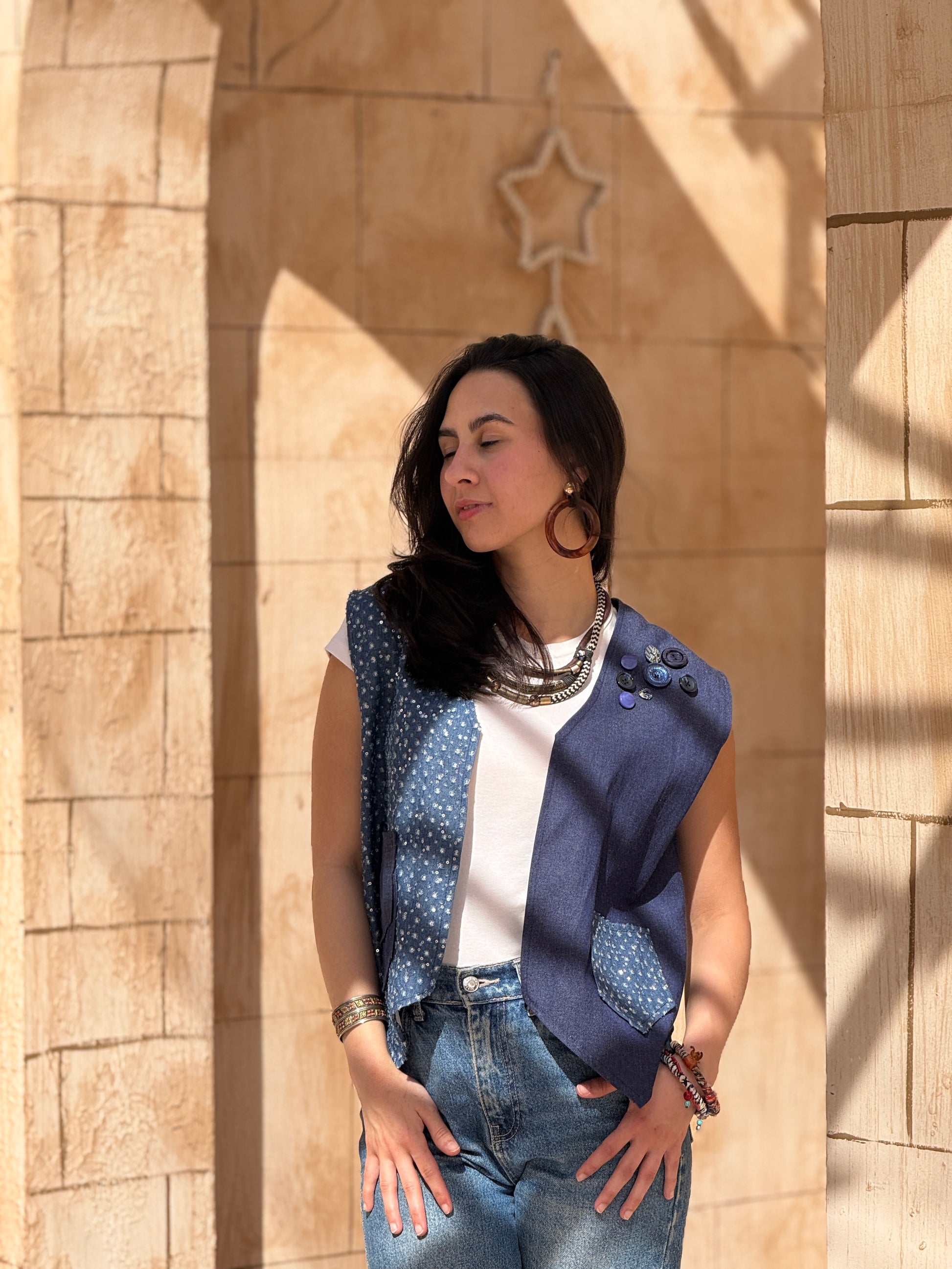 Indigo soul vest in blue