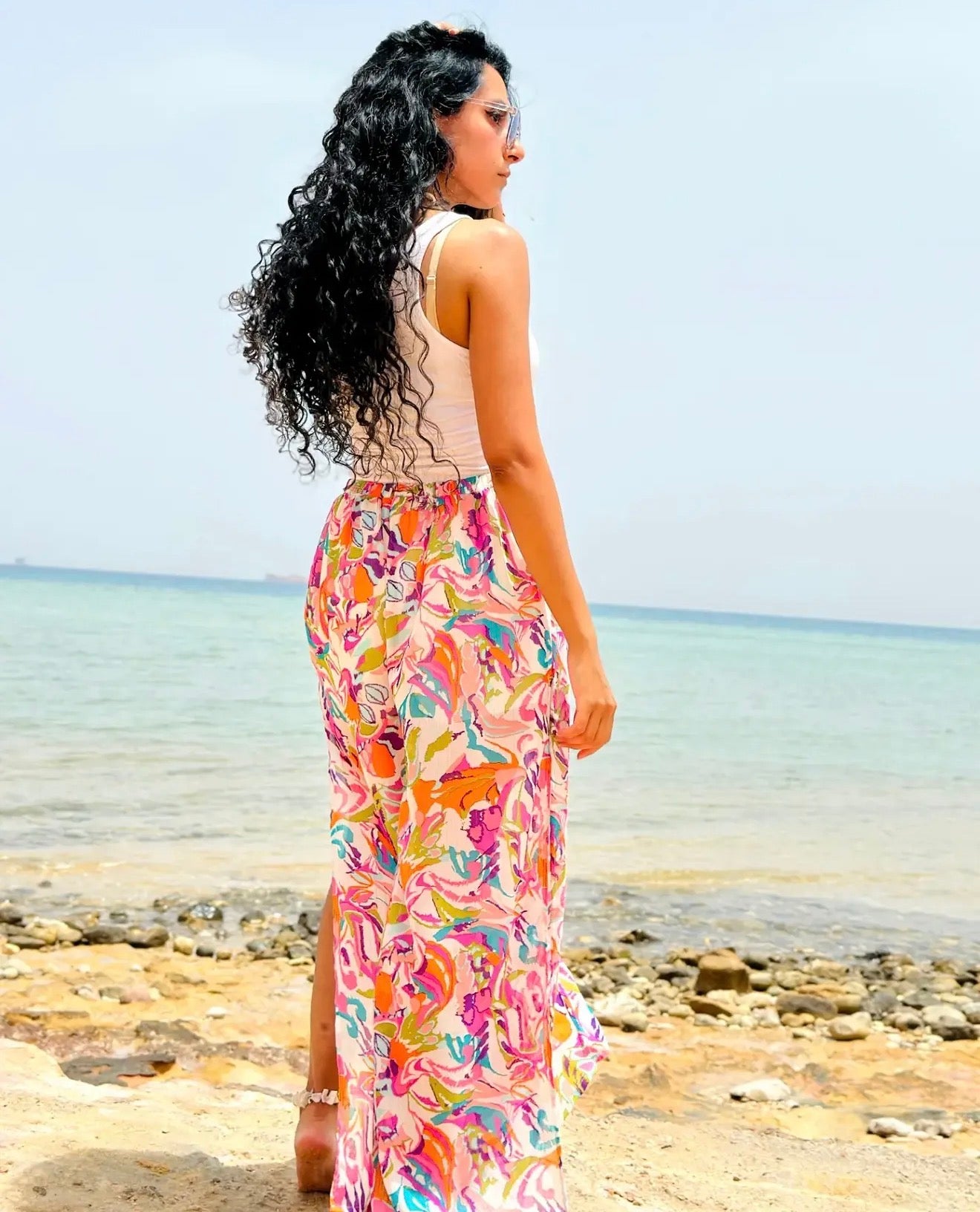 Blush bloom skirt