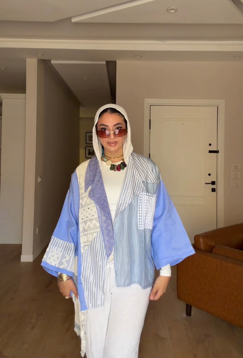 Nomad layers kimono in blue