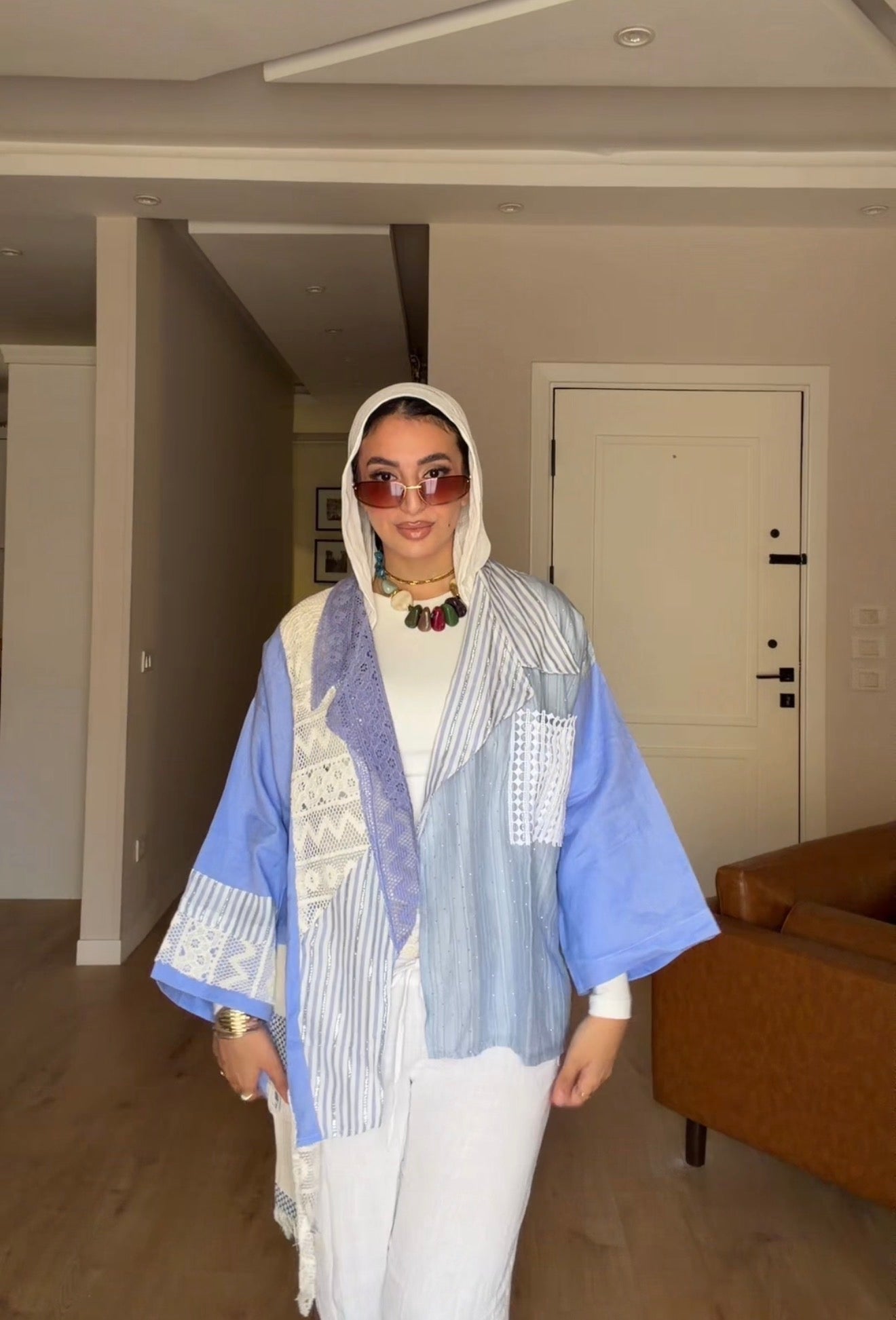 Nomad layers kimono in blue