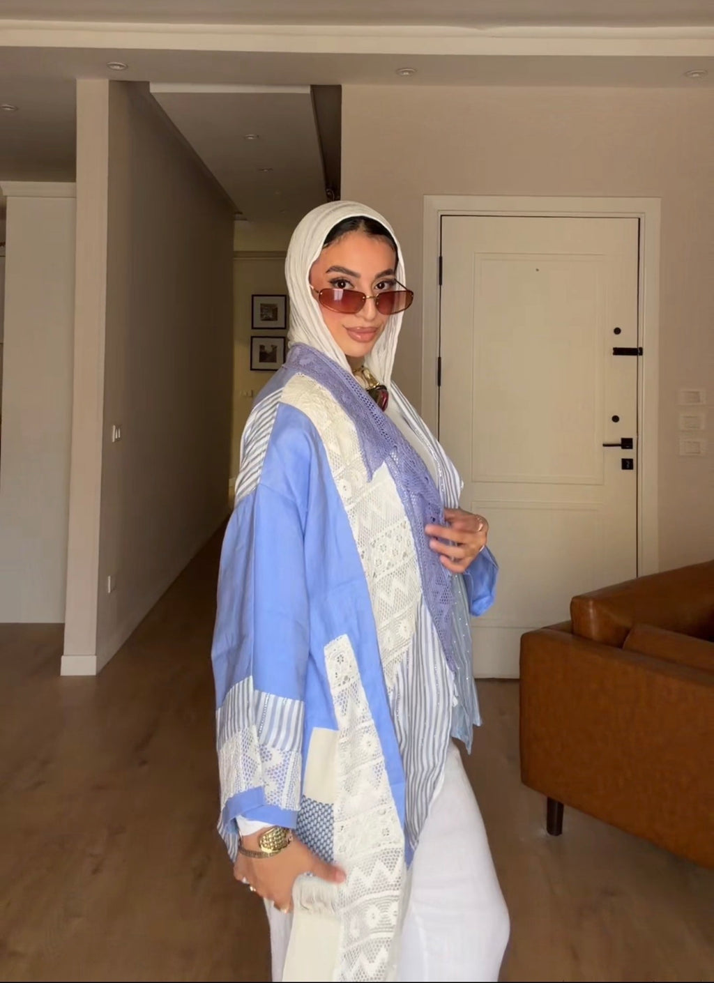 Nomad layers kimono in blue
