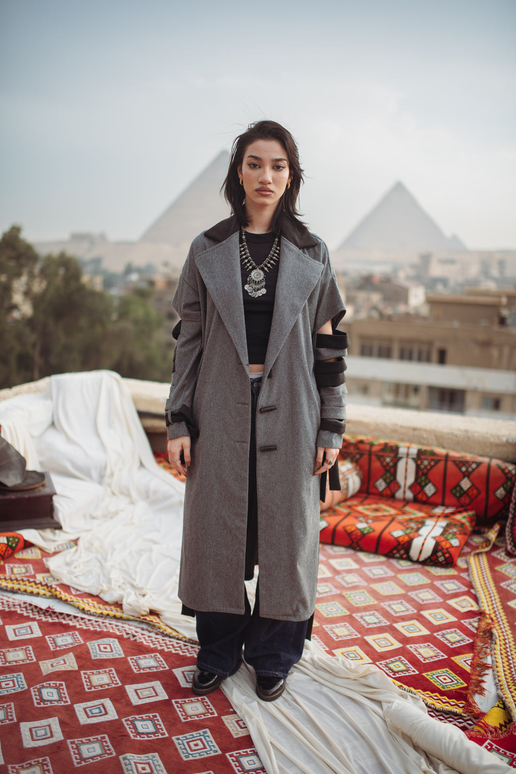 Esmeralda coat in smoke