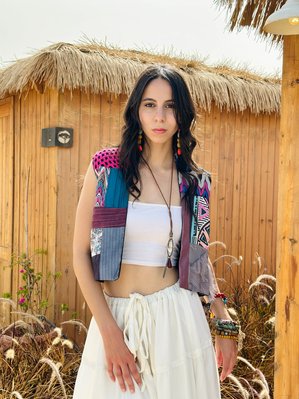 Boho bloom vest