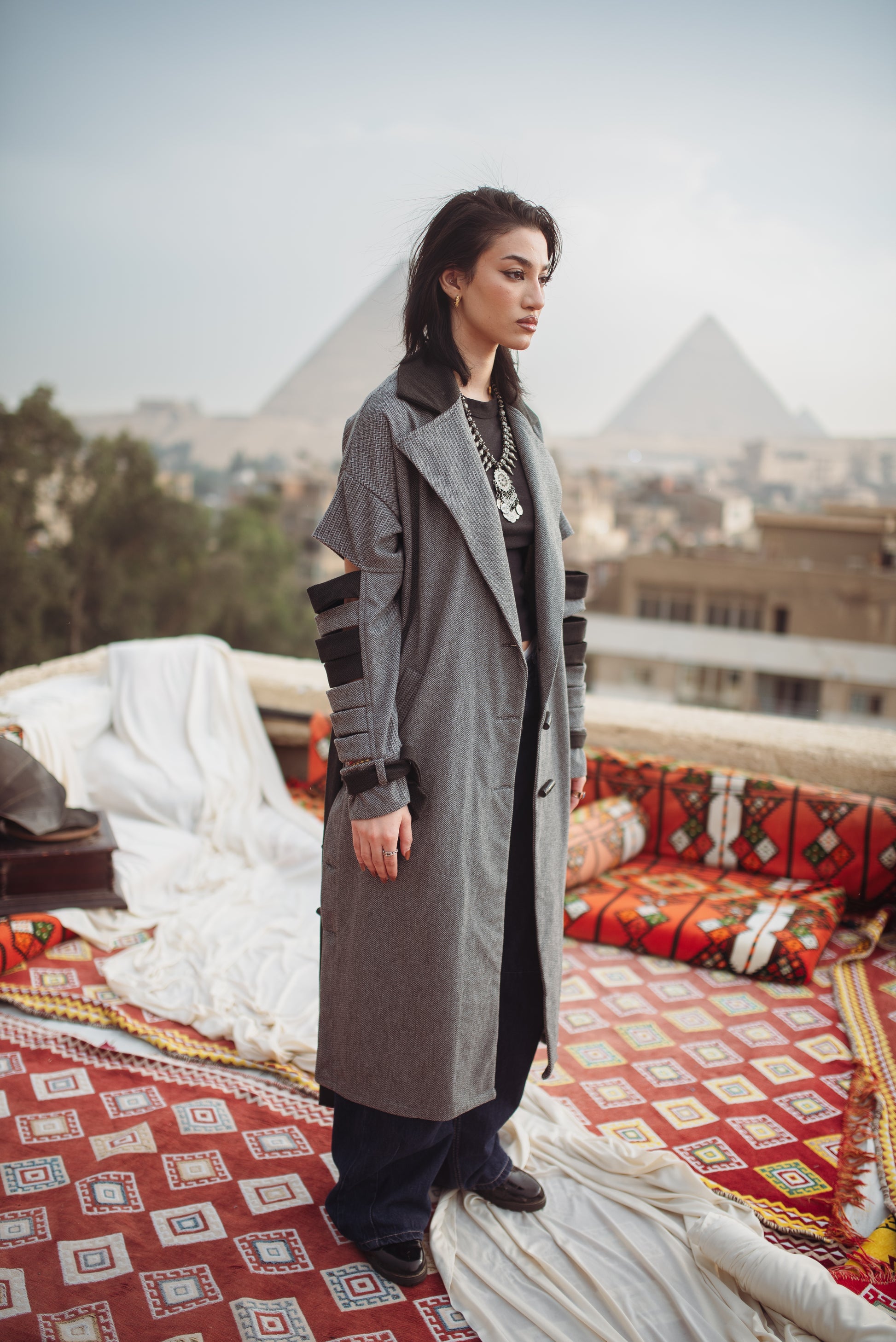 Esmeralda coat in smoke