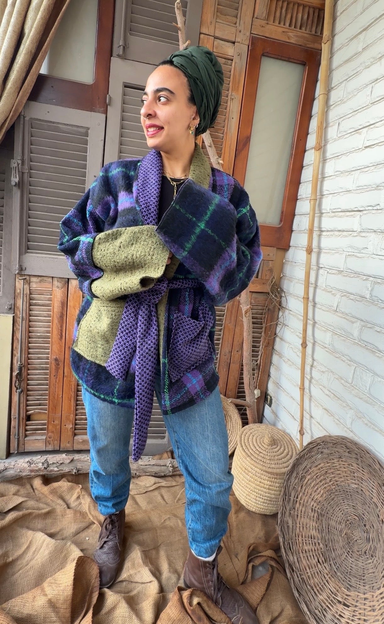 Dreams in wool jacket in blues