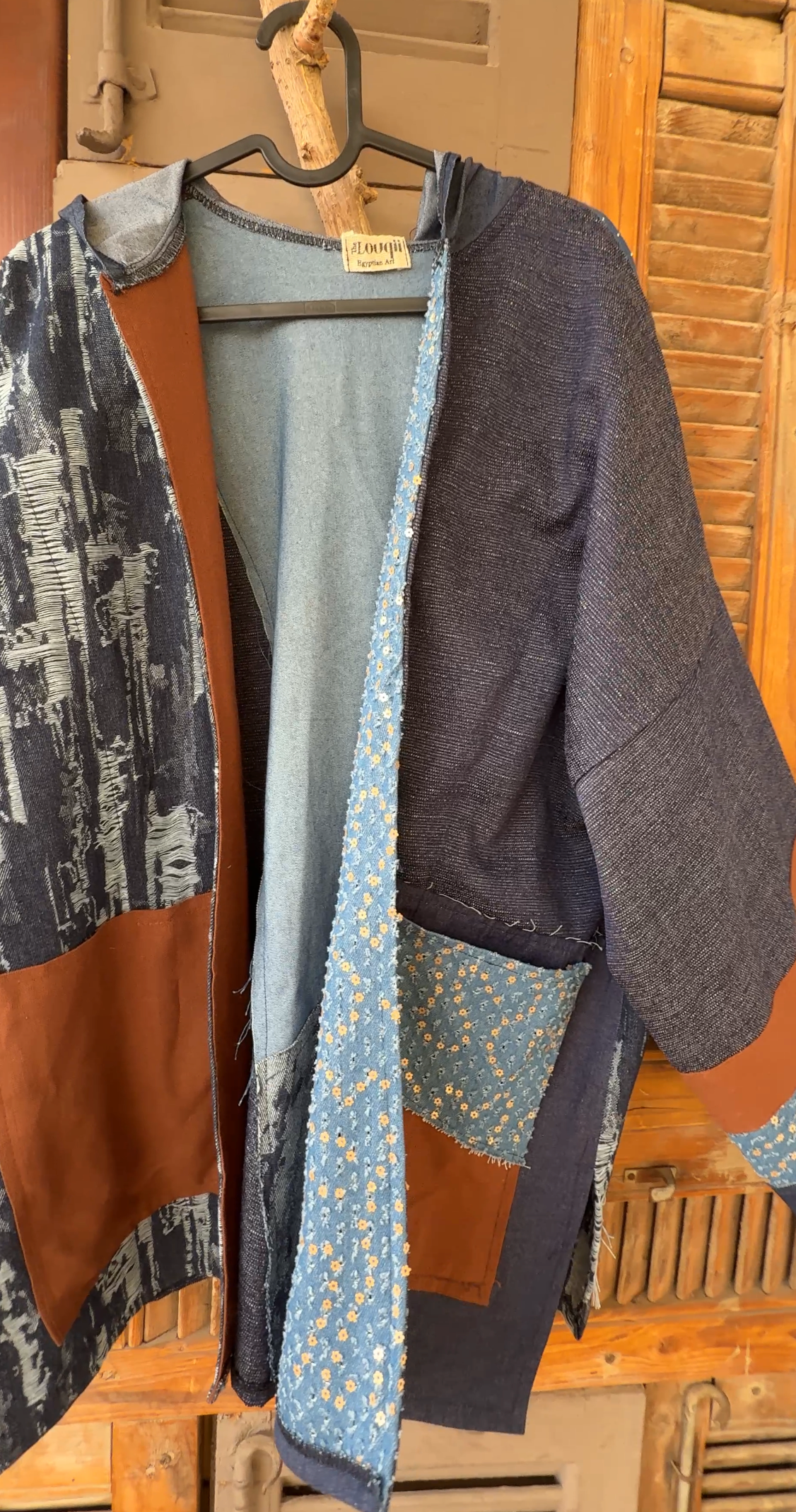 Boho denim kimono