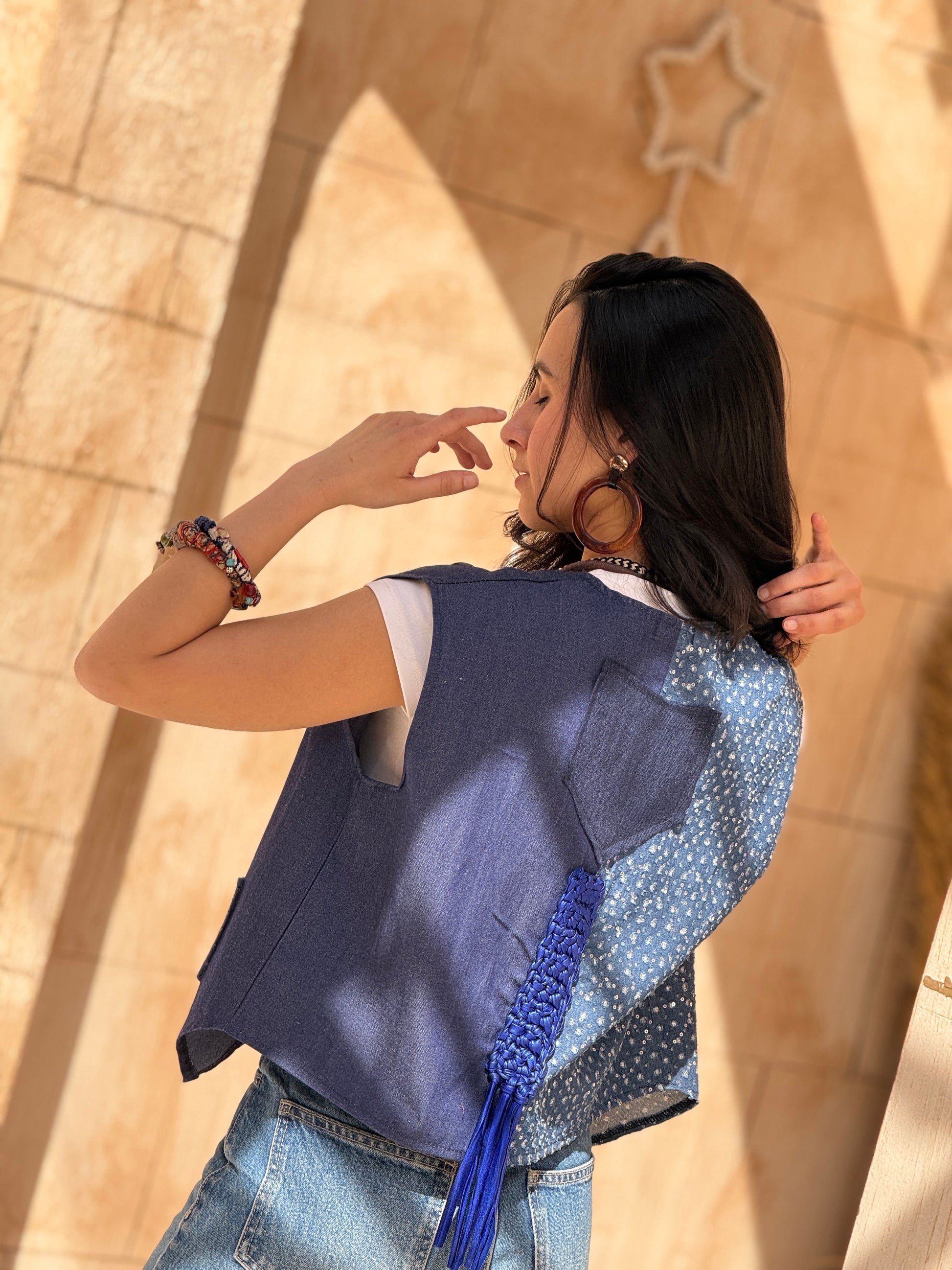 Indigo soul vest in blue