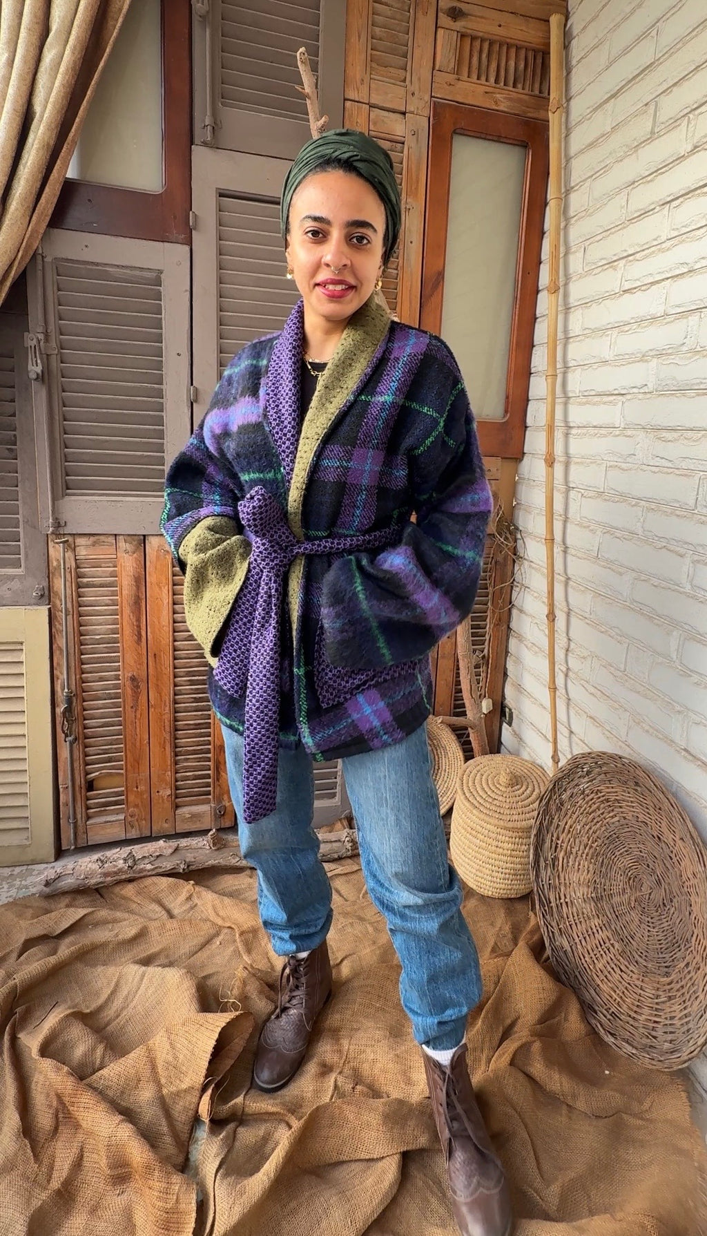 Dreams in wool jacket in blues