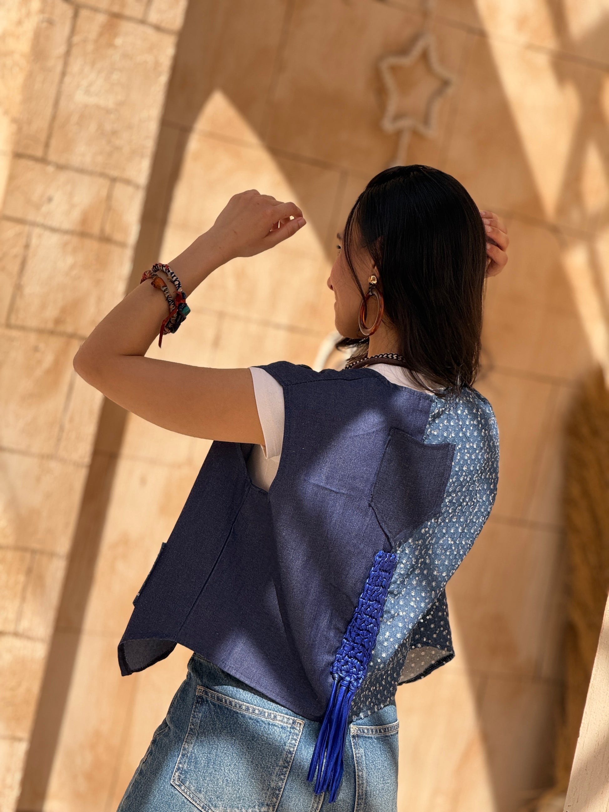 Indigo soul vest in blue