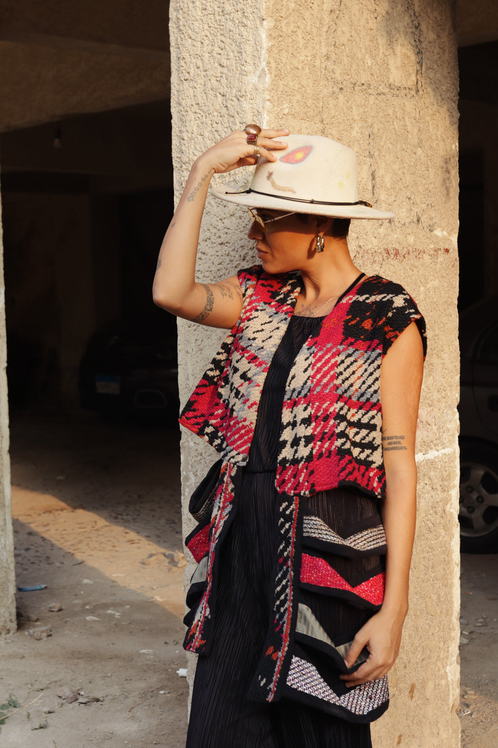 Nomad vest in fuchsia shades