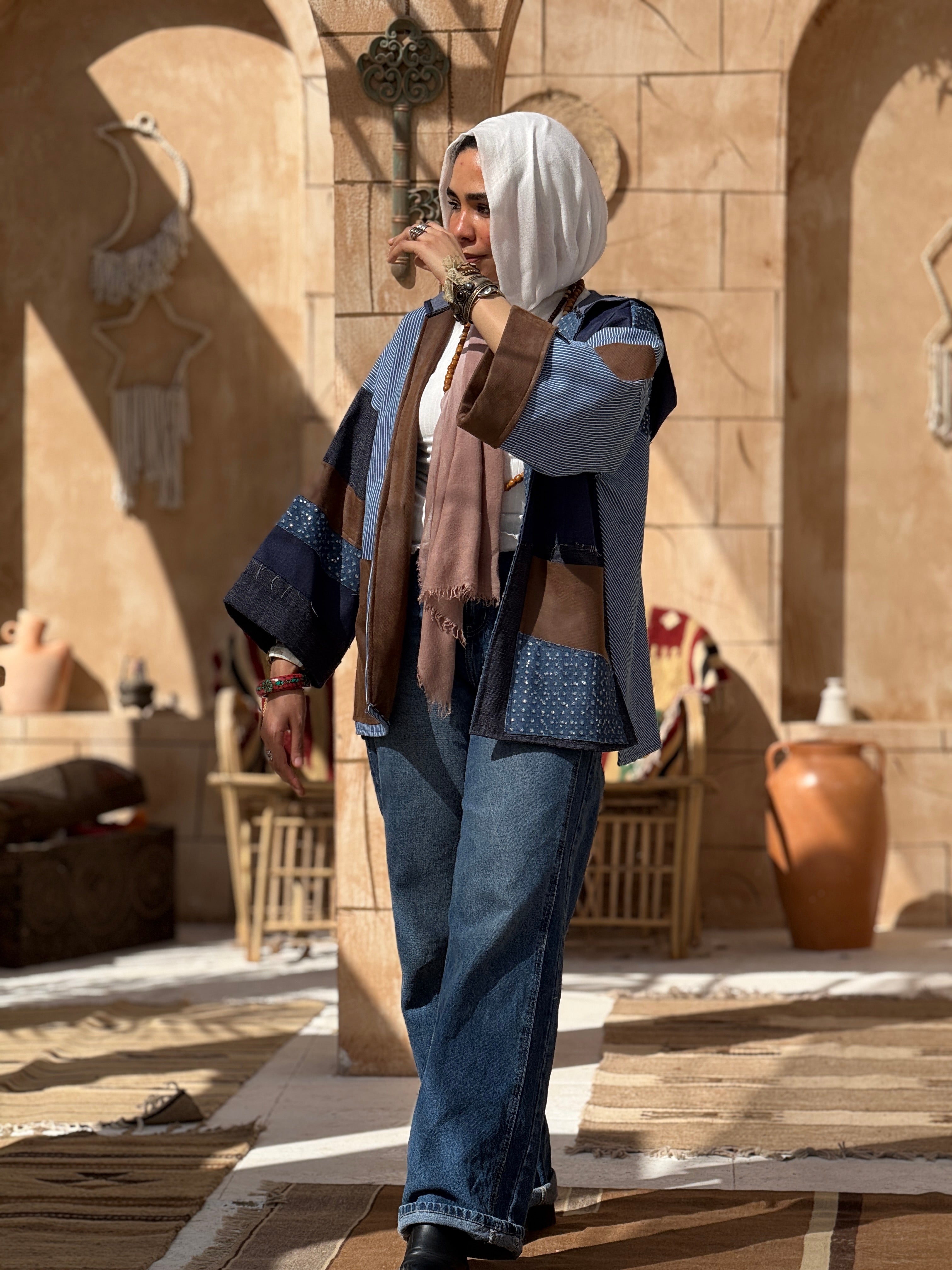 Denim queen kimono