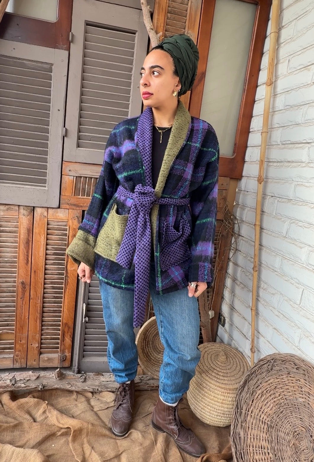 Dreams in wool jacket in blues