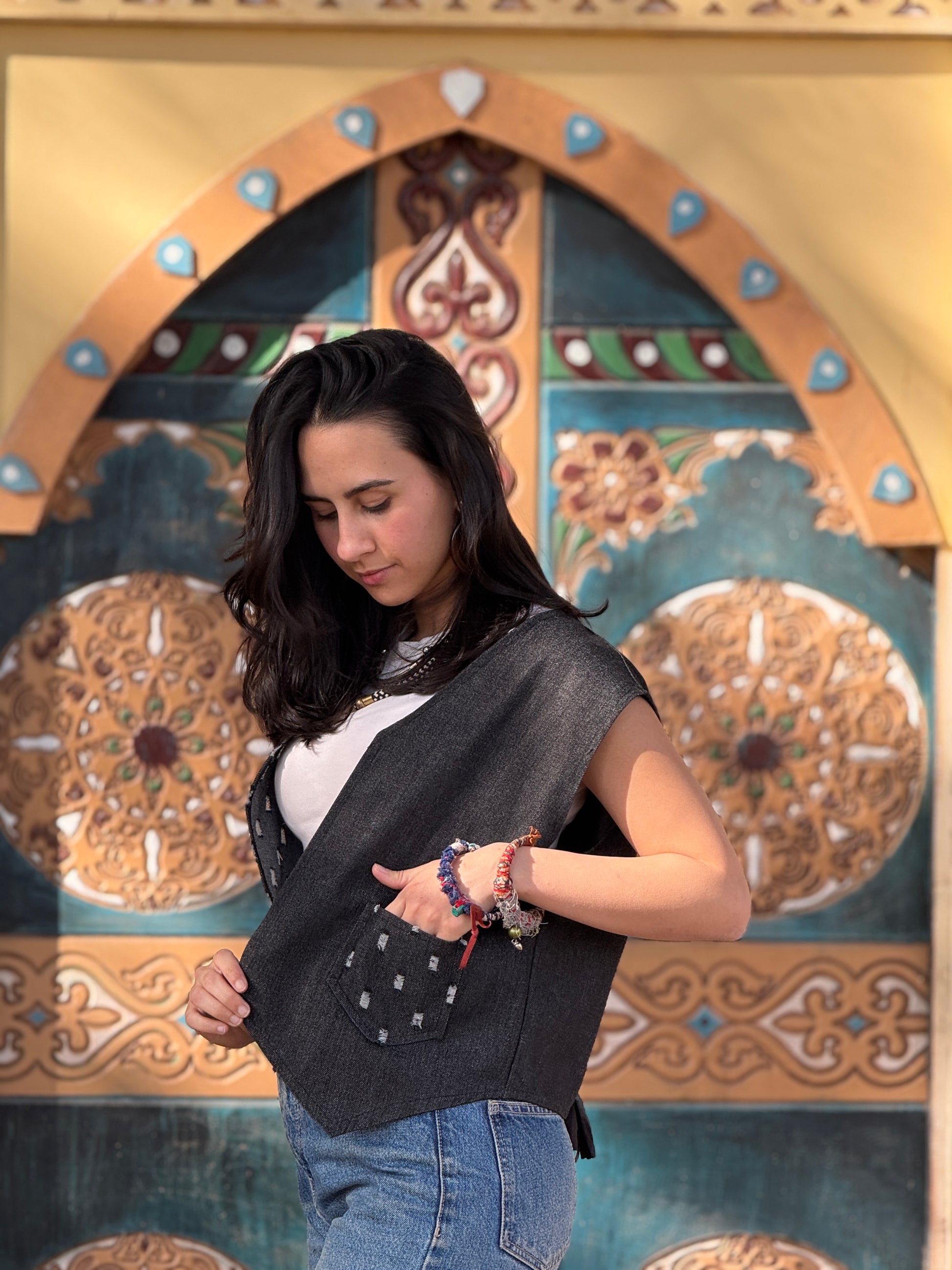 Indigo soul vest in black
