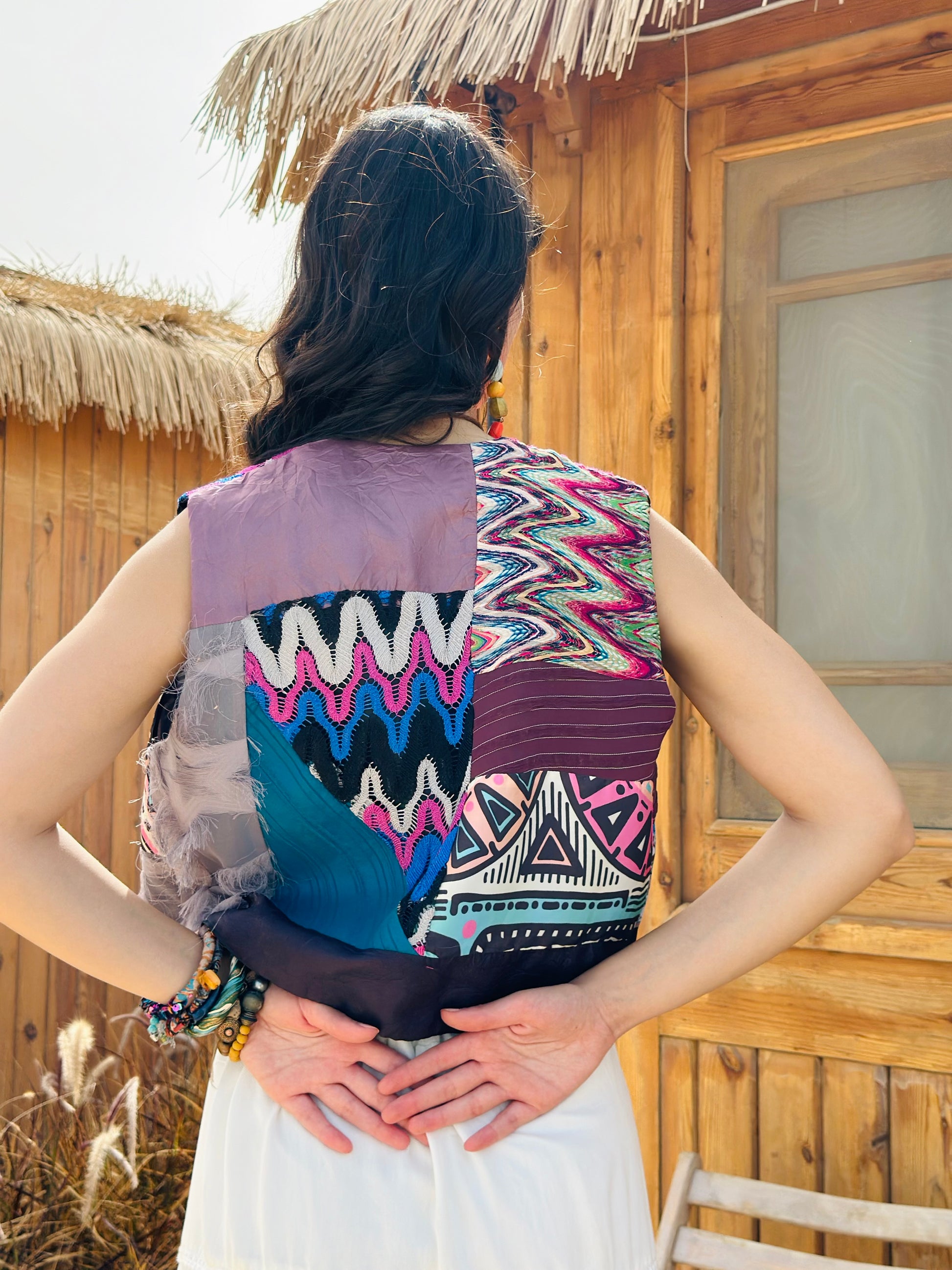 Boho bloom vest