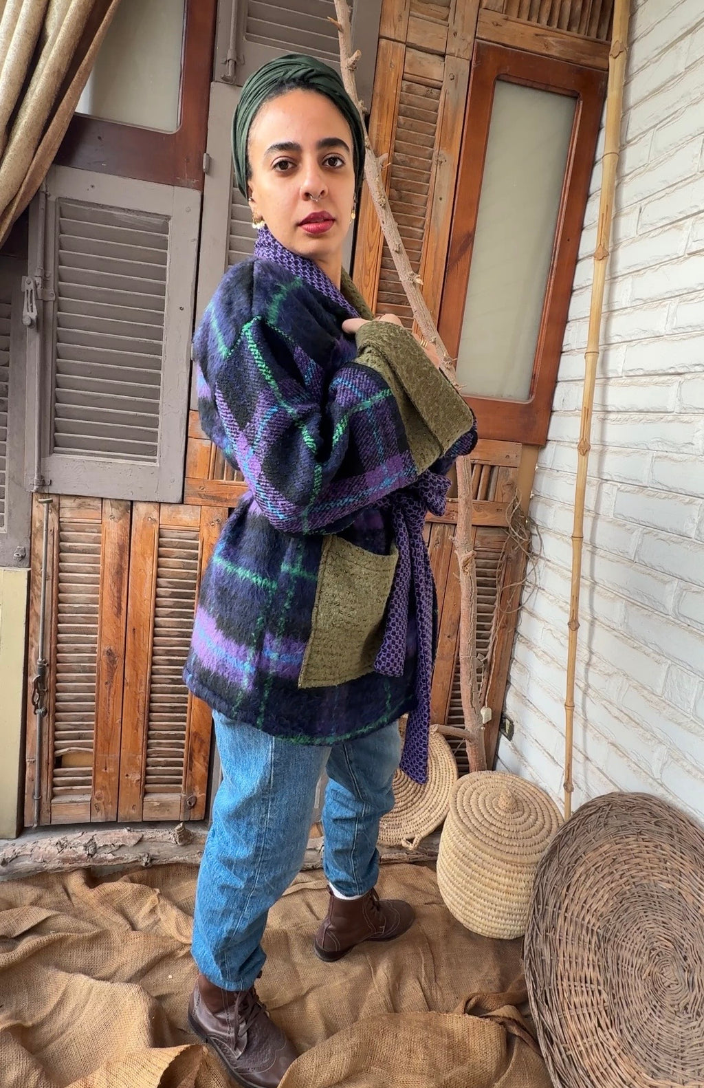 Dreams in wool jacket in blues