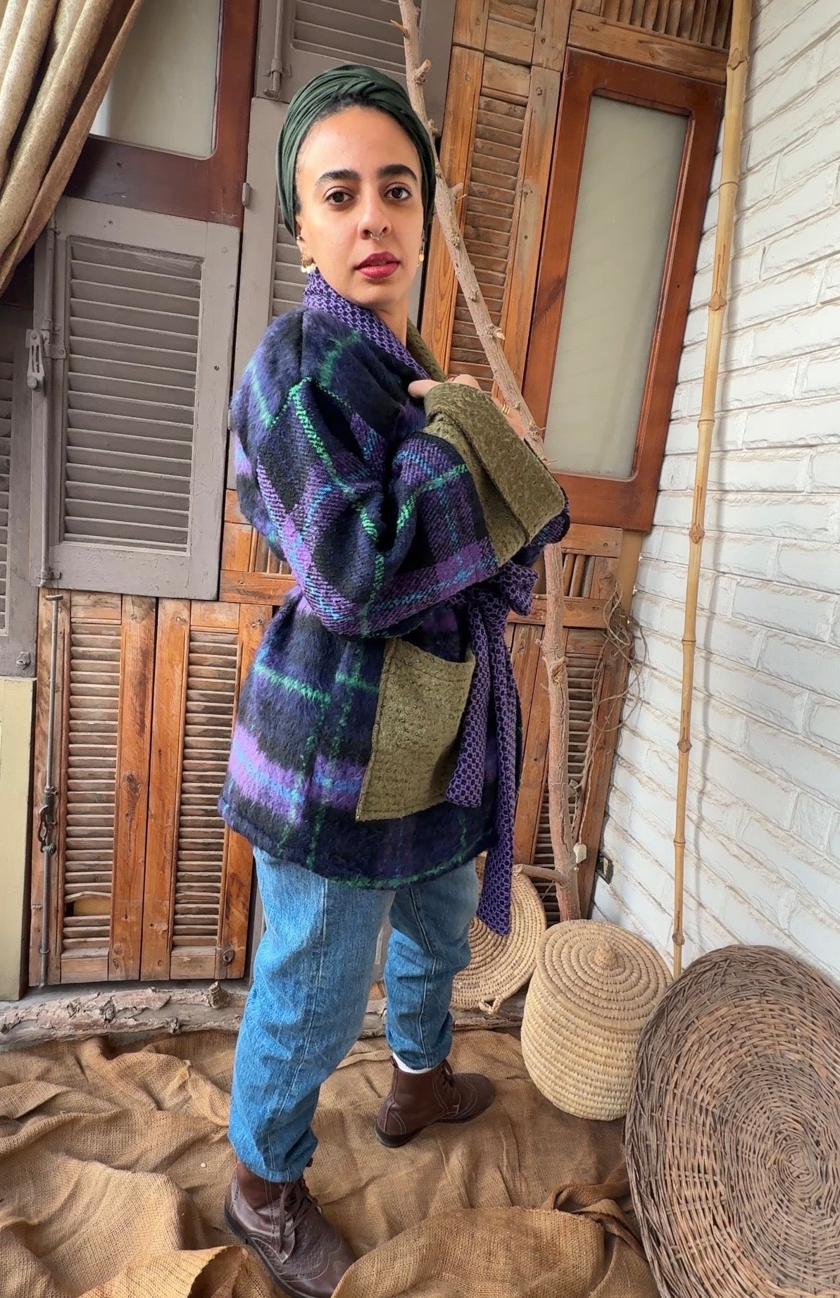 Dreams in wool jacket in blues