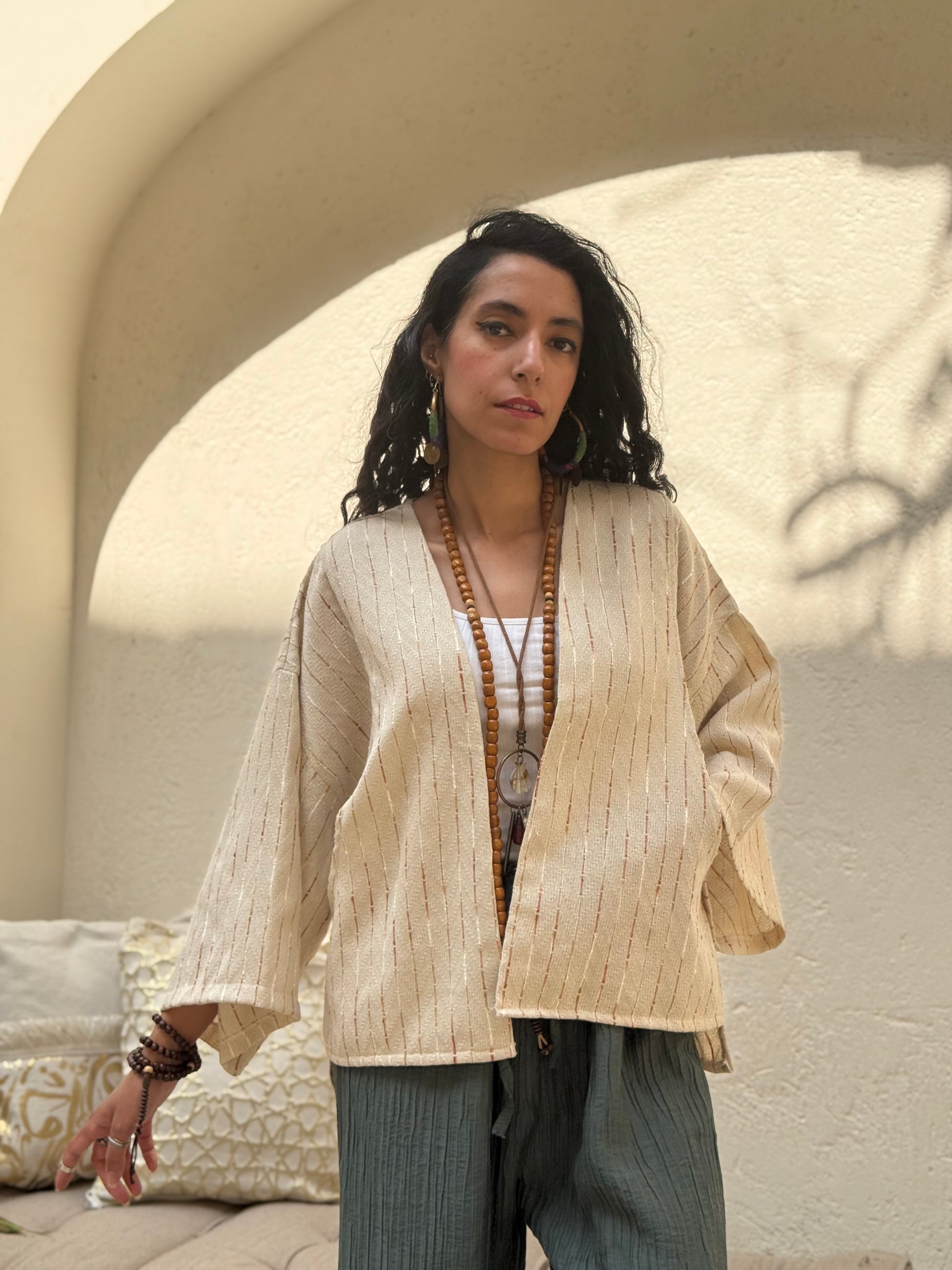Woven Rythem Kimono