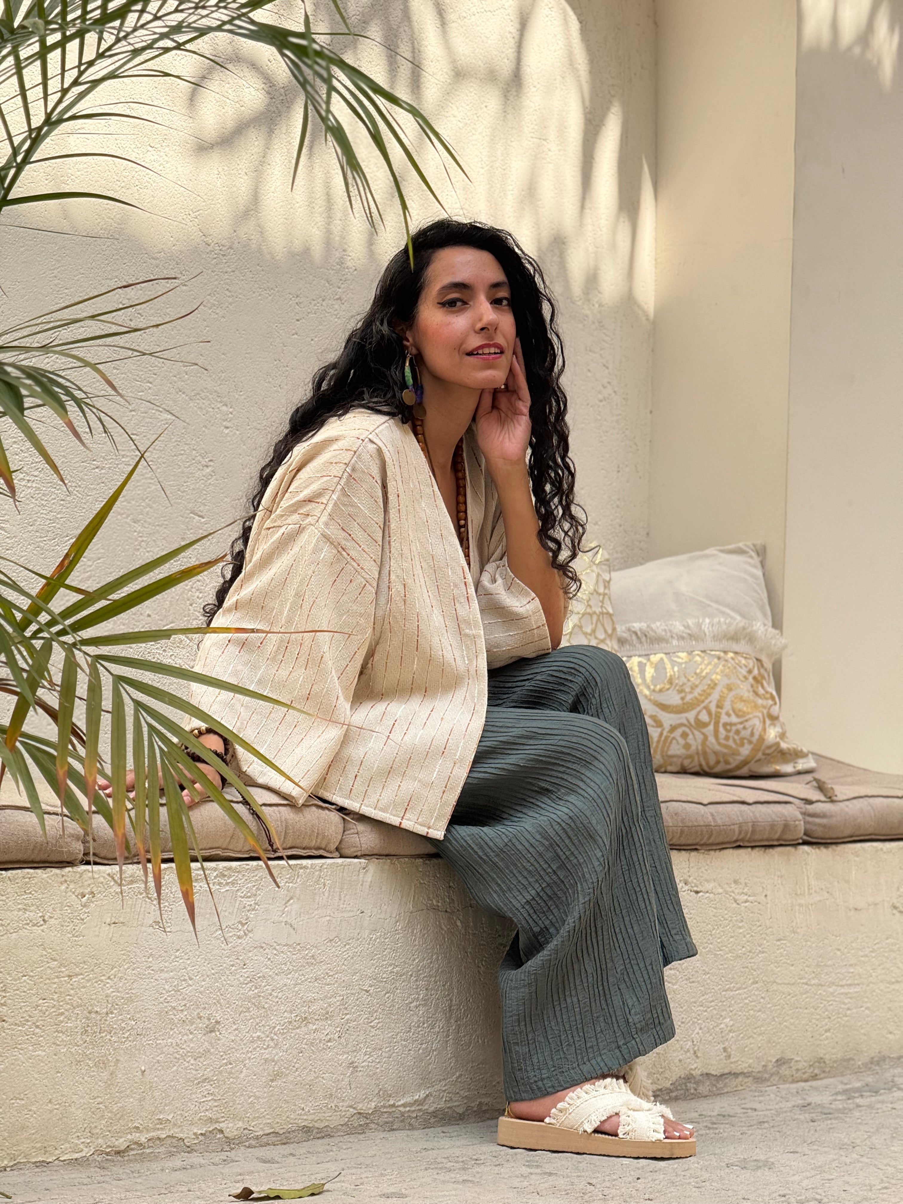 Woven Rythem Kimono
