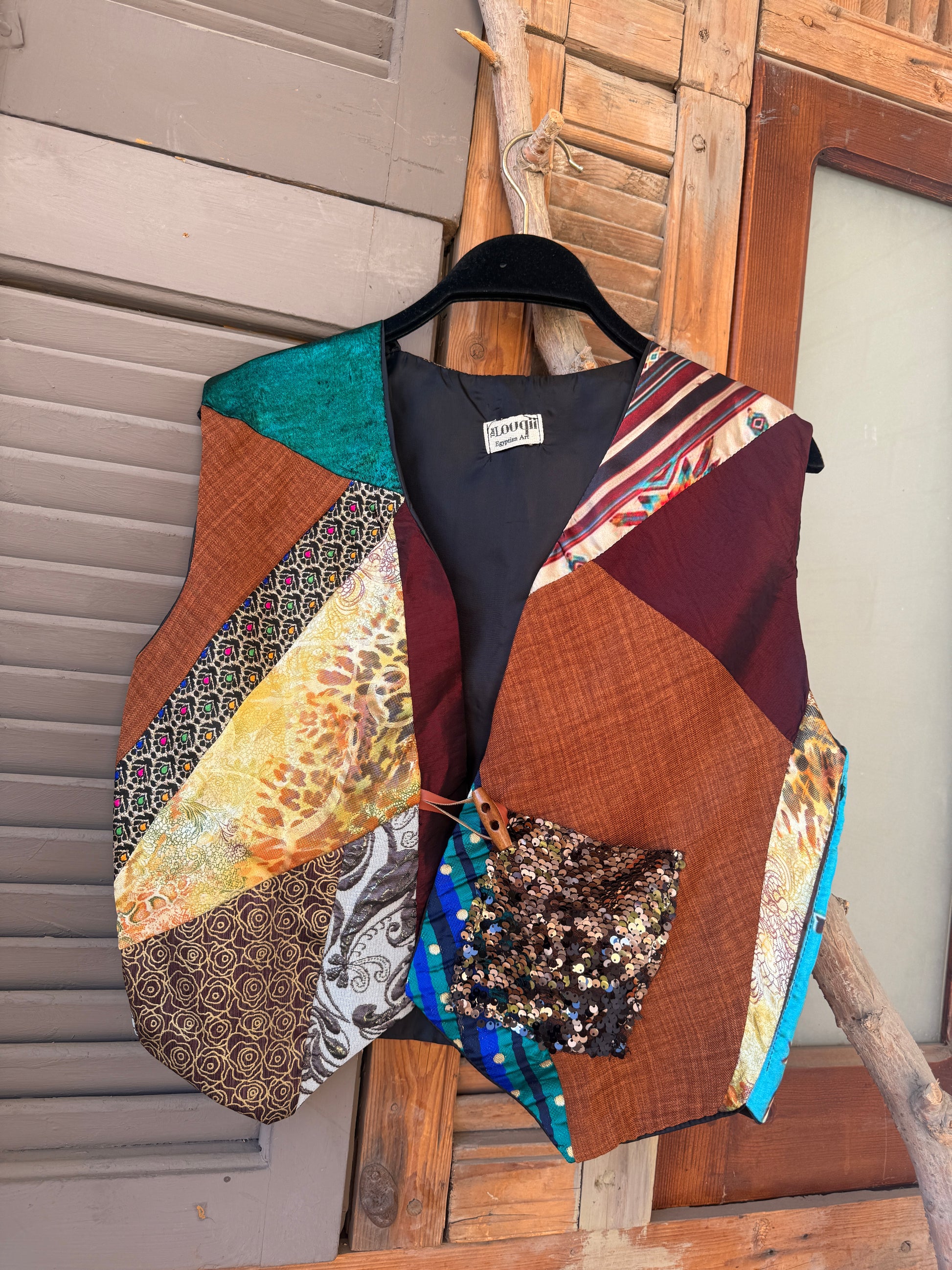 Boho blocks vest